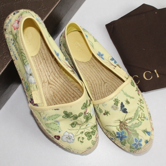 Gucci Shoes - EUC Gucci Canvas Yellow Espadrilles Sz 38.5 - 8.5